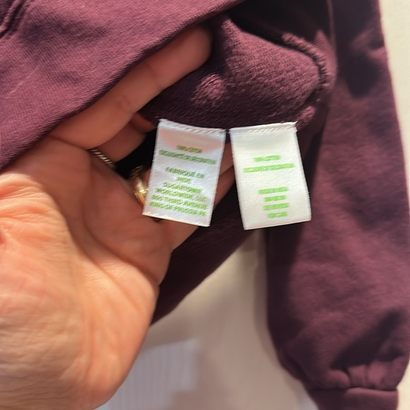 Lilly Pulitzer Rooney Plum Purple Lace Sleeve Sweatshirt S - Picture 8 of 8